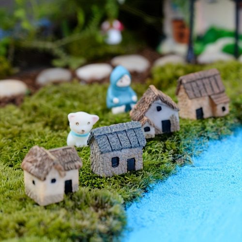 4 darabos miniatűr ház készlet