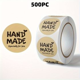   500db/tekercs Kerek Pecsétmatricák KÉZI GYÁRTÁS Címkék