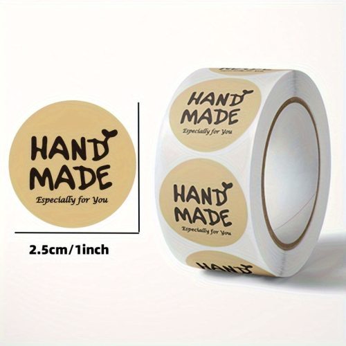 500db/tekercs Kerek Pecsétmatricák KÉZI GYÁRTÁS Címkék