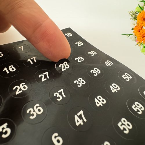 1-100 lap vízálló szám matrica