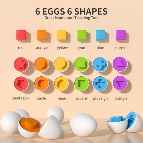 Kisgyermek Csirke Húsvéti Tojás Játékok - Színpárosító Játék Alakválogató