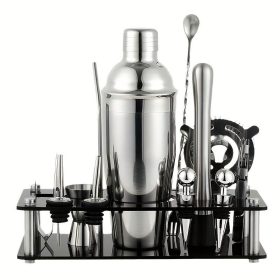   Professzionális rozsdamentes acél koktél shaker készlet (shaker és állvány nélkül)