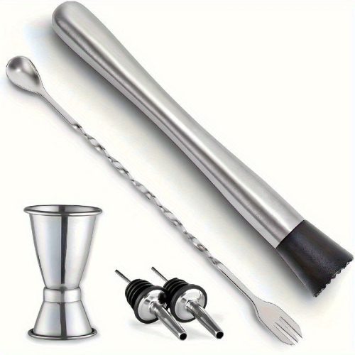 Professzionális rozsdamentes acél koktél shaker készlet (shaker és állvány nélkül)