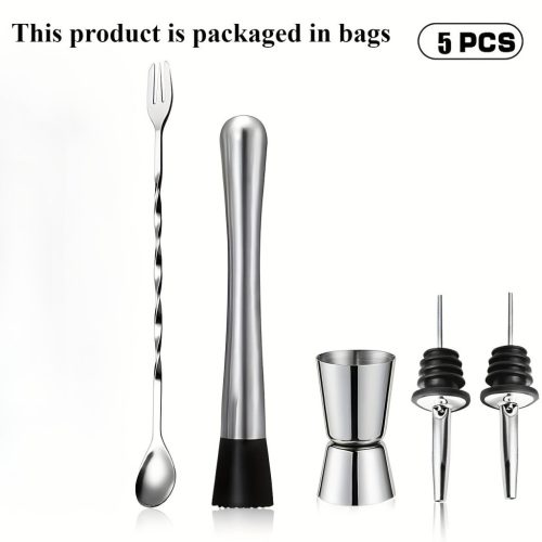 Professzionális rozsdamentes acél koktél shaker készlet (shaker és állvány nélkül)