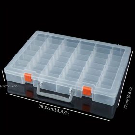   Sokoldalú 48-rekeszes átlátszó szervező doboz állítható válaszfalakkal