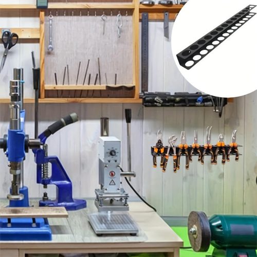 Nagy teherbírású fém falra szerelhető kés- és szerszámtartó