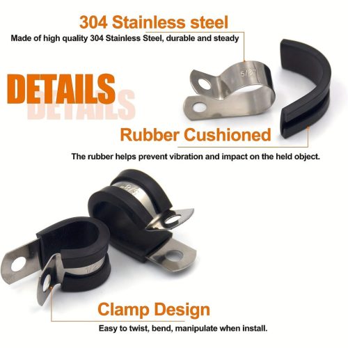 52 darabos rozsdamentes acél kábelbilincs készlet