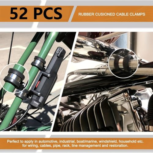 52 darabos rozsdamentes acél kábelbilincs készlet