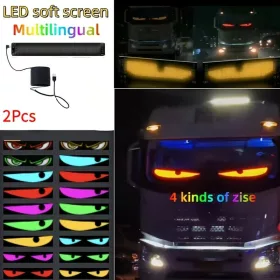   Többnyelvű Autó LED Matricás Pixel Panel (1 kijelző + 1kábel )