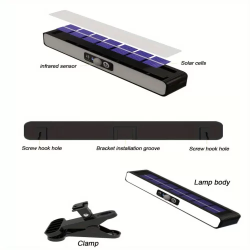 Ultra-Fényes Napelemes Clip-On LED Tájkivilágítás