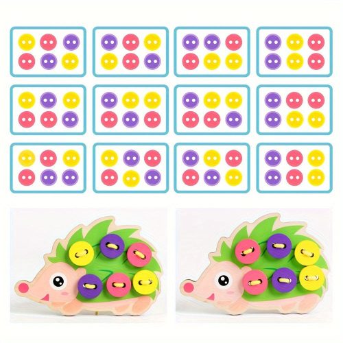 a sünis fűzőtábla, fűzős cipőfűző játék, finommotorika fejlesztés