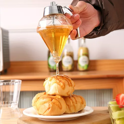 Műanyag Mézadagoló Üveg talppal