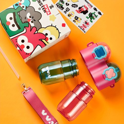 Hordozható 2-az-1-ben Sport Pohár Zárható Fedéllel