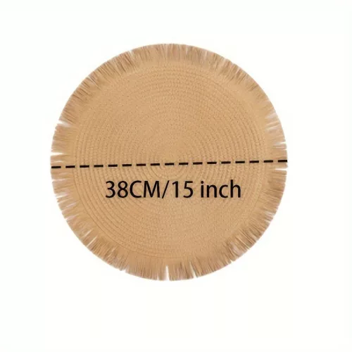 6db Kerek Fonott Tányéralátét