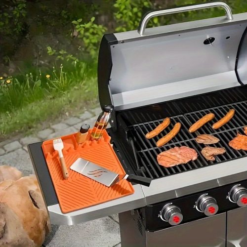 BBQ grill szilikon oldalrács kiegészítők tárolására