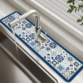   Asztali edény szárító alátét, csempe mintás poliészter nedvszívó alátét