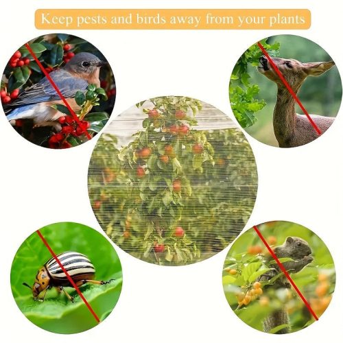 Kerti Védőháló Zsinórral és Cipzárral - Rovar- és Madárvédelem