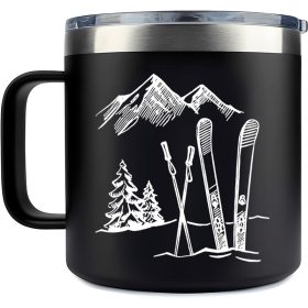   hódeszkás, 420 ml-es rozsdamentes acél duplafalú termosz, bögre