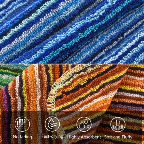 12 darab modern pamut csíkos konyharuha készlet