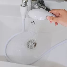   Csaptelepre szerelhető hajzuhany, kisállat, macska, kutya fürdető, zuhanyfej