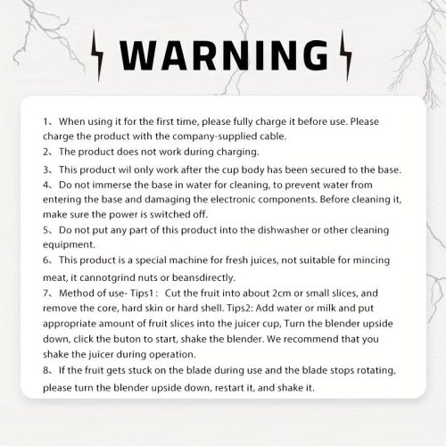 Hordozható USB-vel Tölthető Turmixgép és Gyümölcscentrifuga