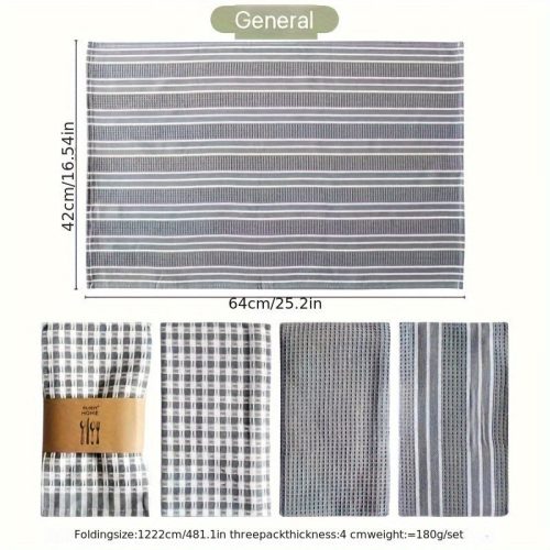 Otthoni konyhai háromrészes készlet teatörlő szalvéták skandináv stílusban