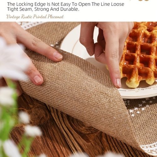 4db Bohém Juta Tányér alátét szett