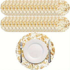   12 darabos készlet eldobható arany színű asztali alátét