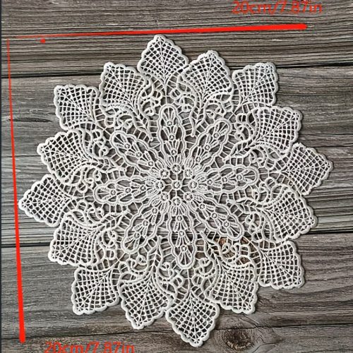 Elegáns európai csipke kerek alátétek és tálaló