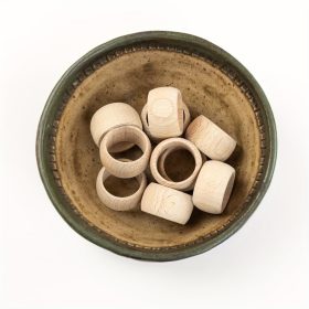   12db, Fa szalvéta gyűrűk, natúr mintás fa szalvéta csat