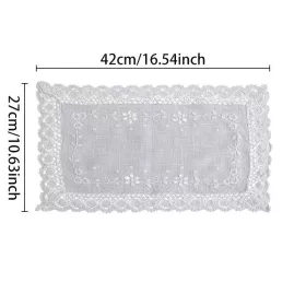   1db Vintage Rectangle Poliészter Keverék Szőtt Asztali Terítő