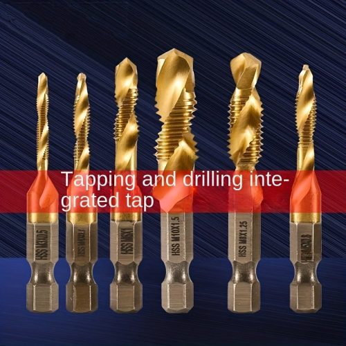 Hatlapfejű kombinált fúró és menetfúró készlet