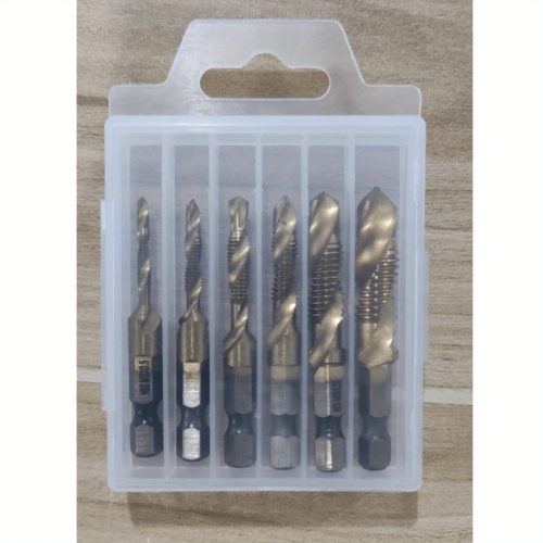 Hatlapfejű kombinált fúró és menetfúró készlet