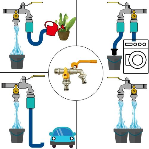 Réz csapadapter IBC víztartályhoz öntöző csatlakozóval