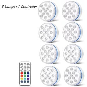Víz alatti RGB LED lámpa távirányítóval