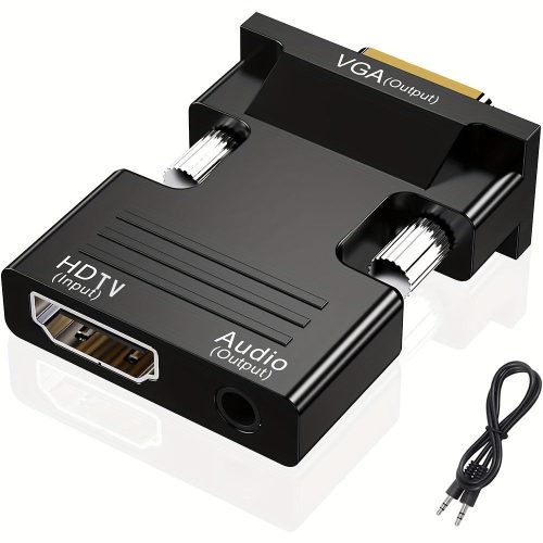 HDTV-VGA adapter konverter 1080P felbontással és 3.5mm audio kimenettel