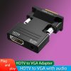 HDTV-VGA adapter konverter 1080P felbontással és 3.5mm audio kimenettel