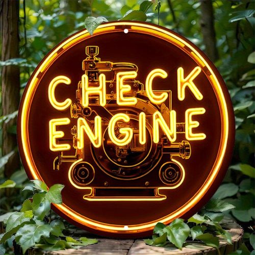 1db Retro Alumínium Check Engine Neon Tábla