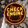 1db Retro Alumínium Check Engine Neon Tábla