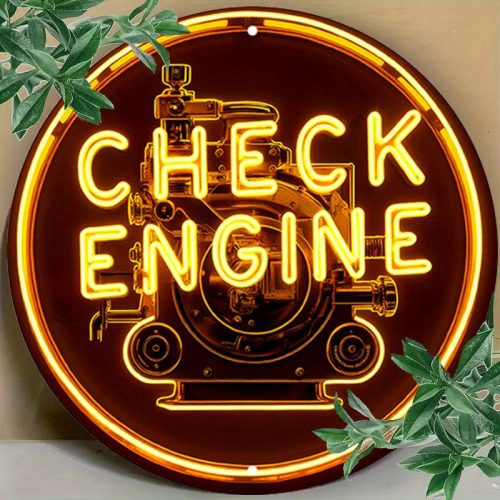 1db Retro Alumínium Check Engine Neon Tábla