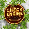 1db Retro Alumínium Check Engine Neon Tábla