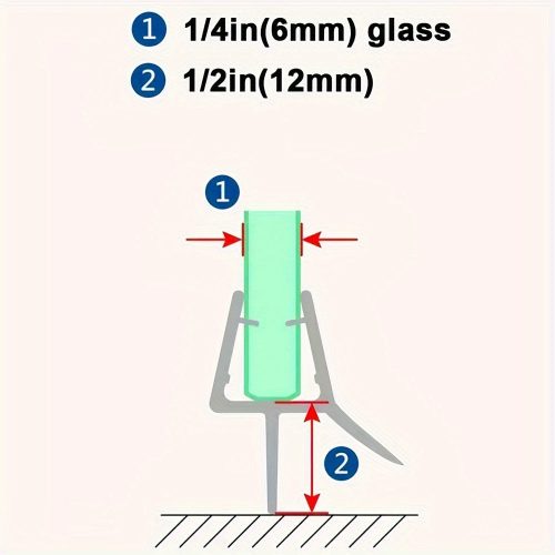 2db Zuhanyajtó Alsó Tömítés
