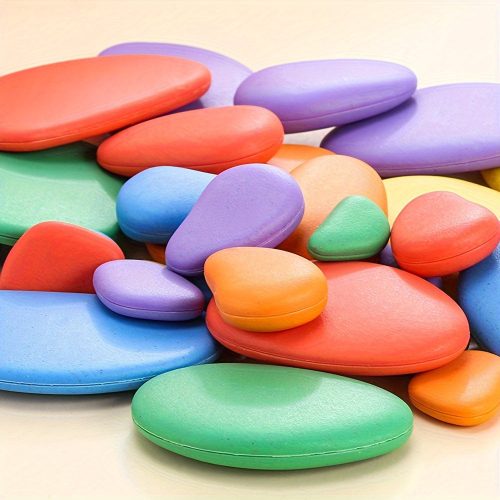 78db-os szivárvány kavics Jenga játék készlet gyerekeknek