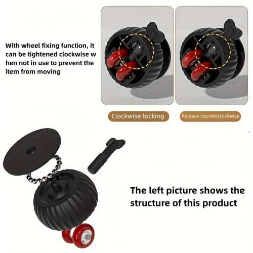 4db Polírozott Fém Forgó Görgők Zárakkal