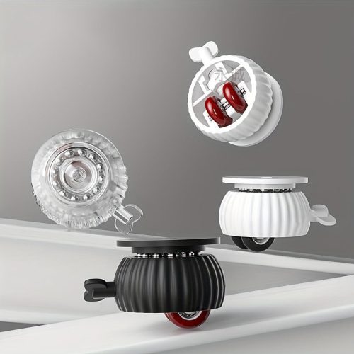 4db Polírozott Fém Forgó Görgők Zárakkal