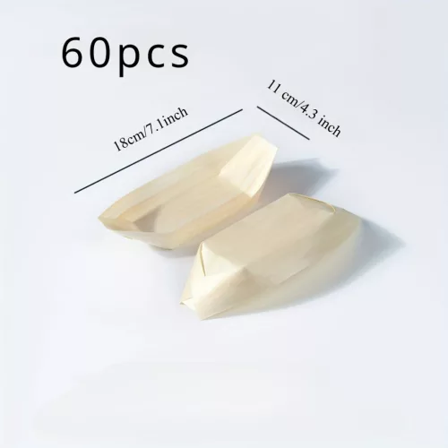 60db Bambusz Csónak tál Előételekhez