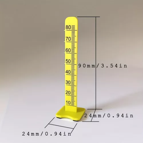 8.4 cm-es cementhabarcs magasságmérő vonalzó