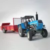 Traktor modell utánfutóval