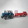 Traktor modell utánfutóval