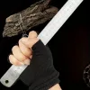 Nagy teherbírású, kettős skálával ellátott acél vonalzó zsinórral